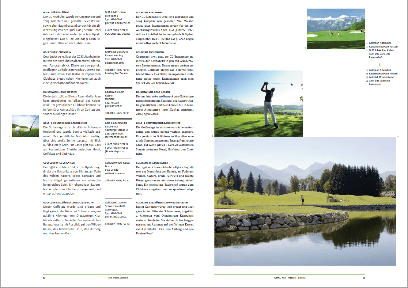 Golfplätze Region Kitzbühel